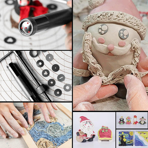 CZWESTC Stainless Steel Clay Extruder for Clay extruder for Pottery, Fondant Tool Set - Extruder with 20 Discs, Sugar Paste, Cake Decor Tool (Blac...