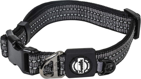 Nylon Dog Collar – Reflective – Franklin Pet Supply Co™ – Comfort Fit – Neoprene – Adjustable – Large – Black...