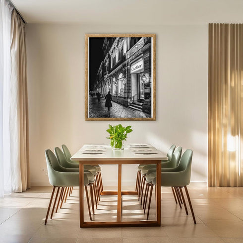 Posterizer 1 pcs-black-and-white photograph of Luxury store front 2-Photography Art-Retro Art-Gift for Women, Fashionistas, Designer Fashion Fans-...