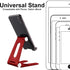 Cell Phone Tablet Fully Foldable Stand Dock Holder Cradle Mount Organizer Charger Station Table Desk Bed Office School Kitchen Travel Portable Adj...