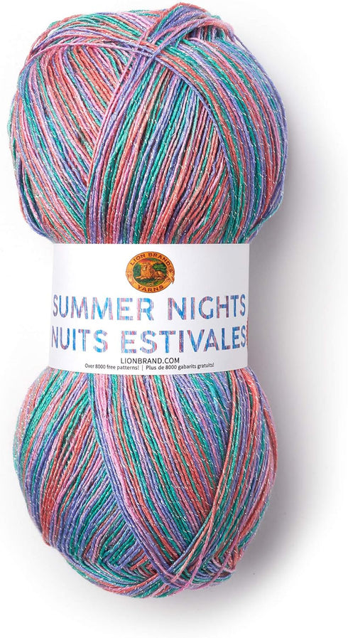 Lion Brand Yarn Summer Nights Bonus Bundle Yarn, Tropical Punch (1 skein/ball)...