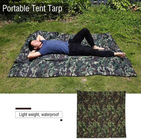 Camouflage Tent Tarp, Portable Rainproof Tent Tarp Camping Tent Tarp Shelter for for Outdoor Hiking Hunting(2x2m)...
