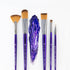 Royal & Langnickel Moderna, 5pc Oval Wash & Blender Brush Set for All Painting Mediums, Includes - Oval Wash, Blender, Fan & Liner Brushes Purple...