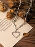 Sacina Gothic Barbed Wire Heart Necklace, Zinc Alloy Heart Pendant, Goth Jewelry Gift for Women...