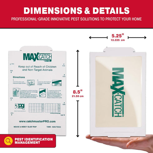 Pest Glue Trap by Catchmaster - 36 Boards Pre-Baited, Ready to Use Indoors. Rodent Mouse Rat Insect Sticky Adhesive Simple Easy Simple Non-Toxic -...