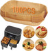 Air Fryer Liner for Ninja DZ201 DZ071 DZ401 DZ550 100PCS Food Grade Parchment Disposable Air Fryer Paper Liners Air Fryer Accessories Rectangle Ba...
