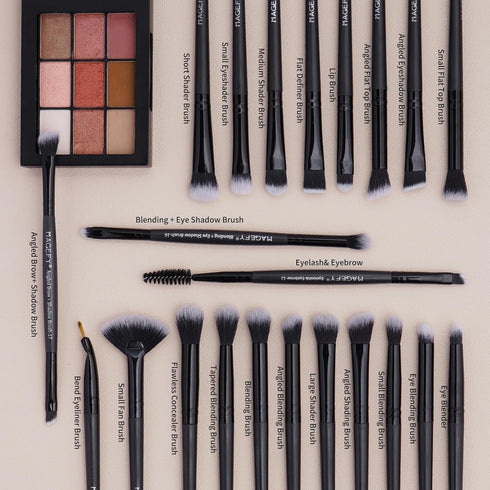 Makeup Brushes, 28 Pcs Make up Brushes Professional Premium Synthetic Face Powder Blush Pointed Eyeshadow Blending Makeup brushes Set with Gift Bo...