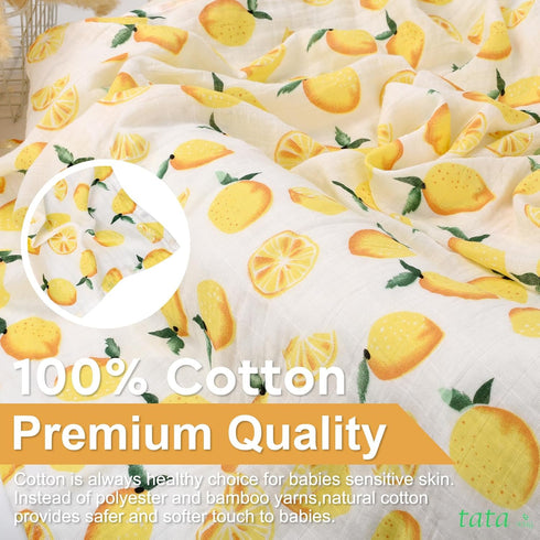 ® Muslin Baby Blankets | Swaddle for Newborns | 100% Organic Cotton Gauze Receiving Blanket Soft, Silky & Breathable for Girls & Neutral Gender | ...