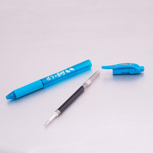 Pentel EnerGel-X Retractable Gel Pen, (0.7mm) Med. line, Sky Blue Ink- It's a Boy! Dozen Box (BL107SPC12)...