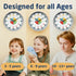 OWLCONIC Non Ticking Analog Clock for Kids Learning to Tell Time, Teaching Clock for Kids Wall, Clocks for Classroom, Homeschool Decor, Bedrooms, ...