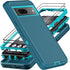 for Google Pixel 7a Case, Military Grade 3 in 1 Heavy Duty Shockproof/Drop Proof/Dust Proof Case with 2Pcs Tempered Glass Screen Protector (Blue/T...