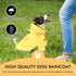 Dog Raincoat with Hood, Adjustable Pet Water Proof Lightweight Rain Jacket Poncho Puppy Rainwear for Small Medium Puppy (Yellow, XL)...