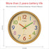 Foxtop Silent Kids Wall Clock 12 Inch Non-Ticking Battery Operated Colorful Childrens Clock for Classroom Playroom Nursery Bedrooms Kids Room Scho...