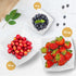 R-kay 6 Pack Square Plastic Serving Bowls - White Plastic bowls 8 oz - Small Plastic Bowls for Parties - Premium White Bowls For Weddings Catering...