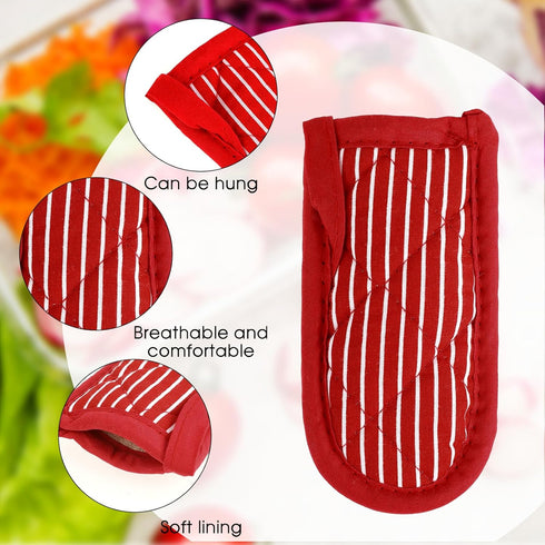 Striped Cast Iron Skillet Handle Cover, Pan Pot Handle Covers Heat Resistant, Hot Handle Covers Durable Pot Holder Sleeve, Machine Washable Handle...