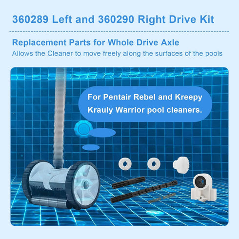 ???????? ?????????????? Pool Cleaner Replacement Parts,360289 Left Drive 360290 Right Drive Kit, for Pentair Rebel Kreepy Krauly Warrior Automatic...