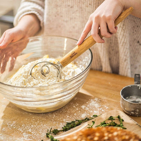 Danish Dough Whisk Bread Mixer - Hook Dutch Pizza Dough Making Bread Mixer Whisk Hooks Accessories Wisks - Great As A Gift...