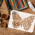 FINGERINSPIRE Floral Butterfly Painting Stencil 11.7x8.3 inch Hollow Out Big Butterfly Craft Stencil Reusable Various Flowers Stencil DIY Art Temp...