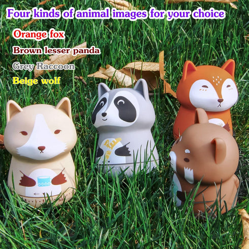 Mechanical Kitchen Timer, Cute Animal Timer for Kids, Wind Up 60 Minutes Manual Countdown Timer for Classroom, Home, Study and Cooking (Beige wolf...