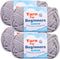 Easy Yarn for Beginners, 4x50g Chunky Thick Yarn with Easy-to-See Stitches, Cotton Yarn for Beginners with Crocheting Accessories for DIY Crocheti...