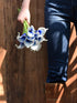 FiveSeasonStuff Real Touch Calla Lily Artificial Flowers Wedding Bridal Bouquet | Floral Arrangements | 15 Calla Lilies (Silk White & Abyss Blue)...