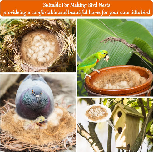Sukh 2 Pack Bird Nesting Material - Bird Nests Bedding Hummingbird Nesting Material Mixing Canary Nesting Material Finch Nesting Material Parakeet...
