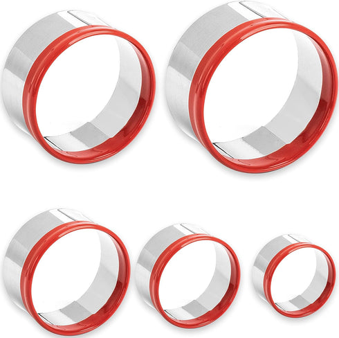5 Pcs Round Circle Cookie Cutters 1.9", 2.3", 2.7", 3.1", 3.5", 0.4MM Thickness Heavy Duty Food-Grade Stainless Steel, Biscuit Cutter, Mini Cookie...