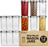 VERONES Wide Mouth Mason Jars 22oz, 12 Pack 22 oz Wide Mouth Mason Jars with Lids and Bands, Ideal for Jam, Honey, Wedding Favors, Shower Favors...