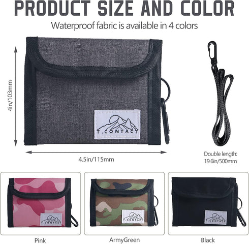 T.CONTACT Neck Wallet Lanyard Wallet with Zipper Coin Purse Card Holder for Men Women Boys Kidssplatoon Wallet Boy Scout Wallet Cool Boy Wallets C...