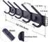 WEBI Coat Rack Wall Mounted,5 Coat Hooks for Hanging Coats,Heavy Duty Metal Double Hook Rack Hook Rail Coat Hanger Wall Mount for Clothes Entryway...