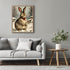 Posterizer 1 pcs-cute bunny in snowy winter scene -2-Art for Animal Lovers-Landscape & Nature Art-Decor for Home & Office- unframed wall art...