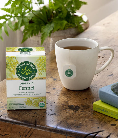 Traditional Medicinals Organic Fennel Herbal Tea, Promotes Digestive Health, (Pack of 2) 32 Tea Bags Total...