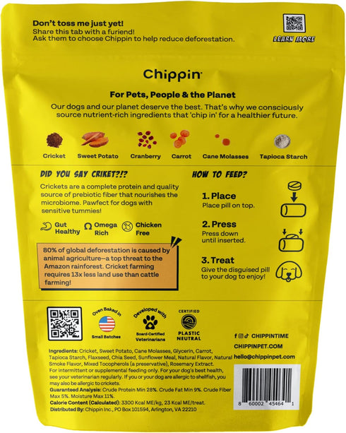 Cricket & Sweet Potato Soft Dog Training Treat (5oz, 1-Pack) | Hypoallergenic, Novel Protein Treat for Dogs with Allergies | Made in USA | Best Pi...