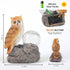 Solar Garden Statue Decor,Owl Standing On The Stone,Beside A Cracked Glass Ball with Warm Light,Polyresin for Patio, Lawn, Yard Art Decoration, Ho...