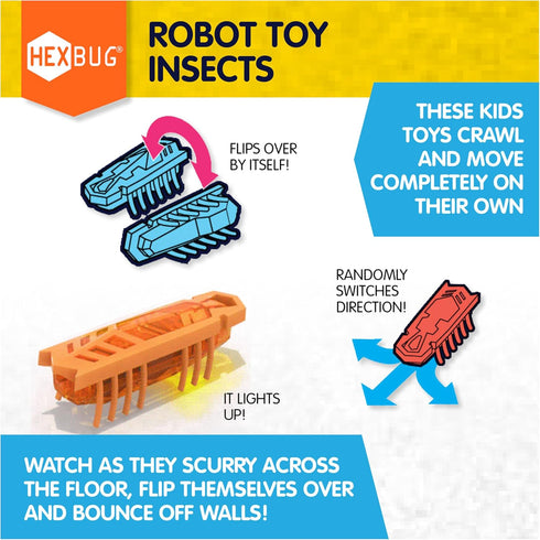 HEXBUG Nano 5 Pack, 4 Nano Bugs with Bonus Flash Nano, Sensory Toys for Kids & Cats with Vibration Technology, STEM Kits & Mini Robot Toy for Kids...
