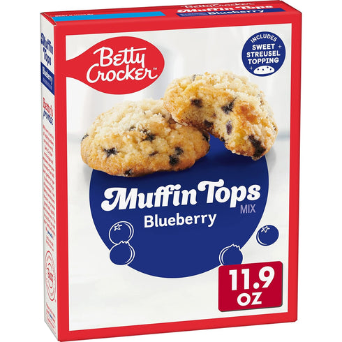 Betty Crocker Muffin Tops Mix, Blueberry, With Topping, 11.9 oz...