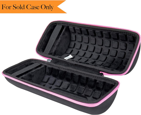 co2CREA Hard Travel Case replacement for JBL Charge 4 / replacement for JBL Charge 5 Waterproof Bluetooth Speaker (Black Case + Pink Zipper)...