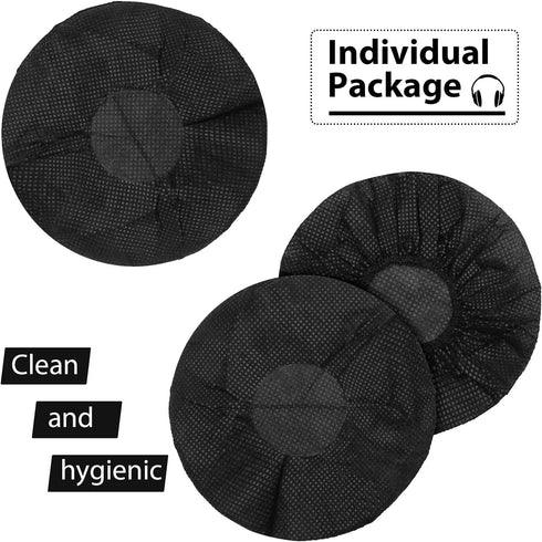 100 Pieces Headphone Ear Covers Disposable Earphone Overs Sanitary Non-Woven Stretch Earpad Covers Earcup Covers Fit for Most on Ear Headphones (B...