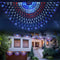 HYH American Flag LED Lights - 47in Patriotic Lights for 4th of July Decorating Indoor and Outdoor Waterproof Half Fan Flag Lights for Patriotic L...