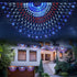 HYH American Flag LED Lights - 47in Patriotic Lights for 4th of July Decorating Indoor and Outdoor Waterproof Half Fan Flag Lights for Patriotic L...