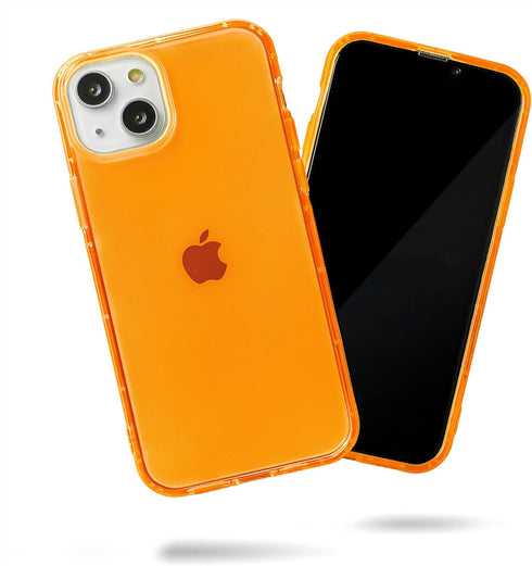 SteepLab Neon Highlighter Case for iPhone, The Grippy Jelly Case w/Protective Air Pockets (Intense Bright Orange, iPhone 13)...