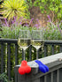Wine Nutz - 6pcs Silicone Wine Glass Charms/Markers for Champagne Flutes Cocktails Martinis & More Rainbow Funny Gift Bachelorette Pride Party Bal...