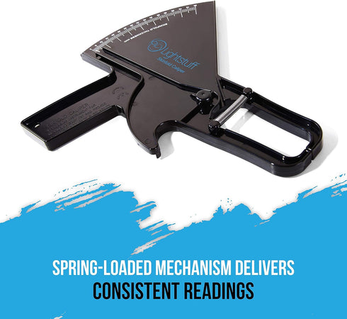 Precision Skinfold Caliper - Easy, Reliable Tool for Monitoring Body Fat - Quick Start Guide for Beginners, Detailed Booklet for Advanced Users - ...