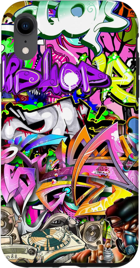 iPhone XR Graffiti Street Art, Colorful Urban hip hop Case...