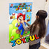 Pin The Moustache &M on The Bros Party Game, Super Brother Game Theme Party Supplies for Wall Decorations, Large High Gloss Waterproof Poster Favo...