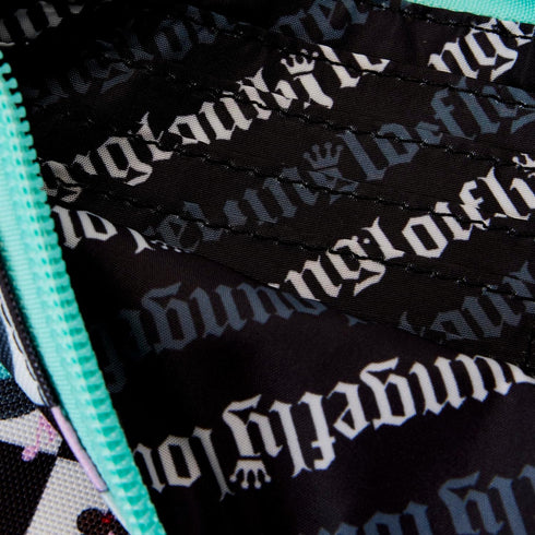 Loungefly DISNEY MICKEY and MINNIE DATE NIGHT DINER AOP NYLON WRISTLET...