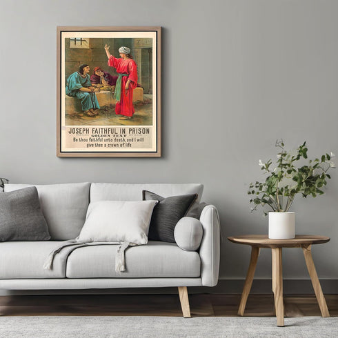 Posterizer 1 pcs-Joseph faithful in prison poster-Religious Posters-Gifts for Christians -Decor for Church, Sunday School Classroom- unframed wall...