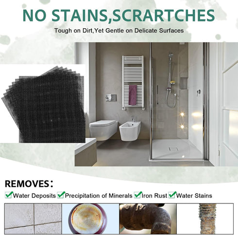 Flexible Scrubbing Screen for Household Cleaning Toilet Ring Remover 5.5 x 4 Inch Flexible Scouring Mesh Pad Abrasive Grit Cleaning Screen for Rem...