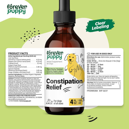 Constipation Relief for Dogs - Stool Ease Dog Supplements - Sea Moss for All Breeds & Sizes - Slippery Elm for Digestive Health - Dog Fiber Vitami...