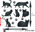 Cat Stencil, 6.5 x 6.5 inch (M) - Pet Friend Animal Feline Silhouette Stencils for Painting Template...
